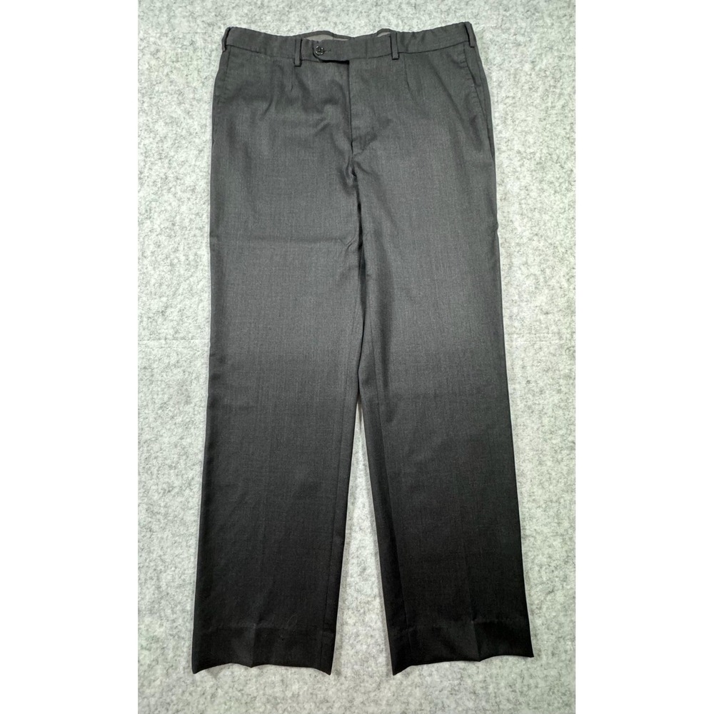 Ermenegildo Zegna Mens 36x32 Gray Fit Mila Slim Fit Viscose Dress Pants Spain